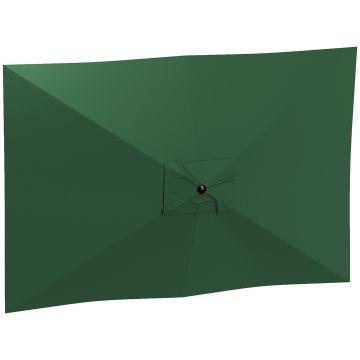 Outsunny Copertină de Rezervă pentru Umbrelă cu Ventilație în Partea Superioară, 300x200 cm, Verde | Aosom Romania