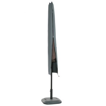 Outsunny Husă Impermeabilă pentru Umbrelă de Grădină cu Fermoar şi Şnur, 178x35/25 cm, Gri | Aosom Romania