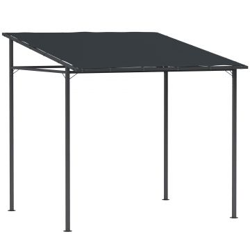 Outsunny Pergolă de Grădină din Metal și Poliester, 238x238x235/194 cm, Gri Închis | Aosom Romania