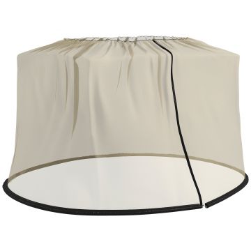 Outsunny Plasă de Țânțari pentru Umbrelă cu Ochiuri Dense și Deschidere cu Fermoar, 3x2,3 m, Bej | Aosom Romania