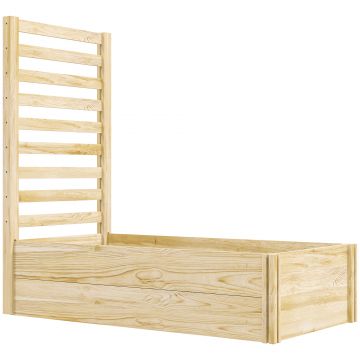 Outsunny Strat pentru Grădină Înălțat cu Fund Deschis, 115x60x110 cm, Lemn Natural | Aosom Romania