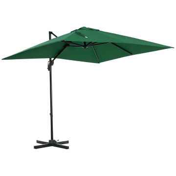 Outsunny Umbrelă de Grădină cu Manivelă, Rotire la 360°, Orificii de Ventilație și Parasolar Reglabil, 2.5x2.5 m, Verde | Aosom Romania Outsunny Umbrelă de Grădină cu Manivelă, Rotire la 360°, Orificii de Ventilație și Parasolar Reglabil, 2.5x2.5 m, Verde | Aosom Romania