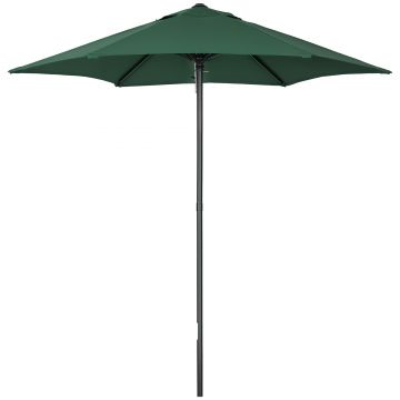 Outsunny Umbrelă de Grădină, Înclinabilă cu Orificiu de Ventilație și 6 Brațe, Ø196x204 cm, Verde | Aosom Romania
