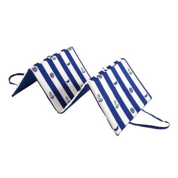 Pernă pentru scaun de grădină albă/albastră pentru șezlong 49x137 cm Stripes – B.E.S.