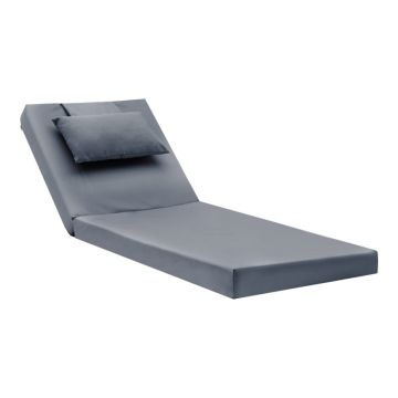 Perna Sezlong Model Sadie, Gri, 65x185x15 cm
