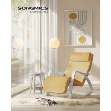 Scaun balansoar Songmics Galben 121.5x67x84 cm