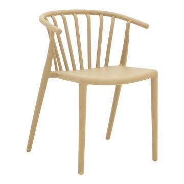 Scaun de Gradina Model Zelma, Cappuccino, 55x53x73 cm Scaun de Gradina Model Zelma, Cappuccino, 55x53x73 cm