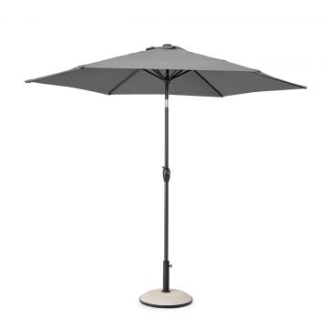 Umbrela pentru gradina/terasa Kalife, Bizzotto, 270 cm, stalp D36/38 mm, aluminiu/poliester, gri inchis