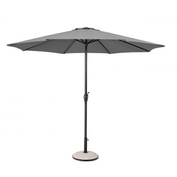 Umbrela pentru gradina/terasa Kalife, Bizzotto, 300 cm, stalp D46/48 mm, aluminiu/poliester, gri inchis