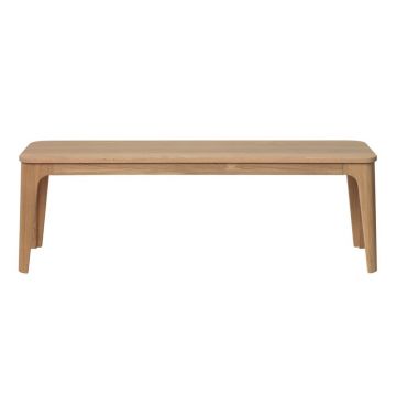 Bancă din lemn de stejar alb Unique Furniture Amalfi