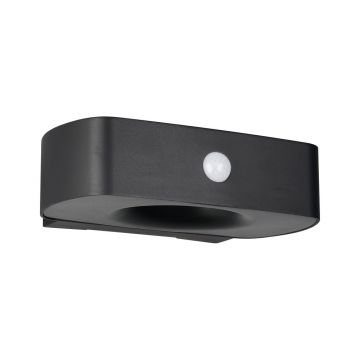 Corp de iluminat pentru exterior LED, de perete, solar (înălțime 6 cm) Bilbao – Trio