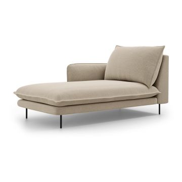 Șezlong divan cu cotieră pe partea stângă Cosmopolitan Design Vienna, bej Șezlong divan cu cotieră pe partea stângă Cosmopolitan Design Vienna, bej