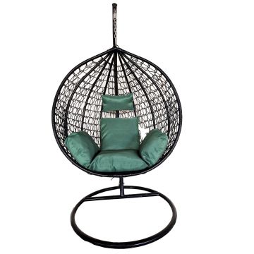 Leagan/balansoar gradina Linea, Heinner, 115x68x108/195 cm, negru/verde