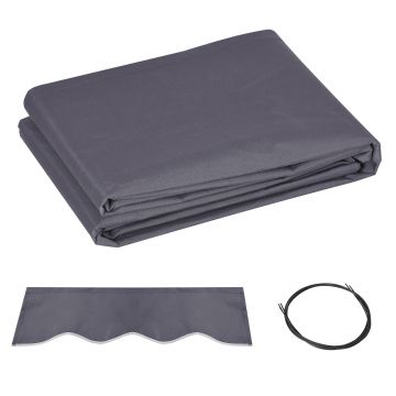 Outsunny Pânză de Schimb pentru Copertină Retractabilă Anti UV 30+, 3.47x2.4 m, Gri | Aosom Romania