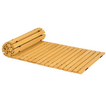 Outsunny Pasarelă pentru Grădină cu Șipci Rulabile și Semi-Flexibile, 185x60 cm, Galben | Aosom Romania