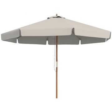 Outsunny Umbrelă de Grădină cu Corzi, Deschidere Reglabilă și Orificii de Ventilație, Ø325x250 cm, Gri | Aosom Romania Outsunny Umbrelă de Grădină cu Corzi, Deschidere Reglabilă și Orificii de Ventilație, Ø325x250 cm, Gri | Aosom Romania