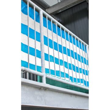 Paravan pentru balcon alb/albastru din plastic 500x90 cm – Garden Pleasure