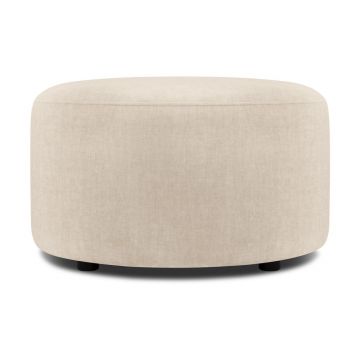 Puf din catifea Mazzini Sofas Debbie, ø 68 cm, bej