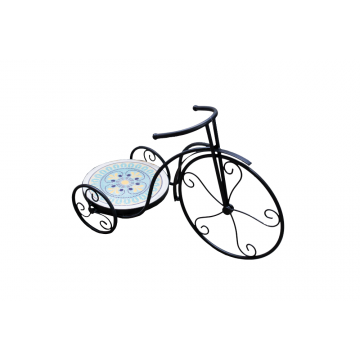 Suport flori bicicleta Mozaic HK17071, metal, 49 x 23 x 37 cm