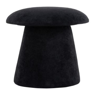 Taburet negru cu tapițerie din catifea Mushroom – Leitmotiv Taburet negru cu tapițerie din catifea Mushroom – Leitmotiv