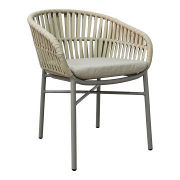 Fotoliu de grădină Model Frama, Maro, 57x60x78 cm