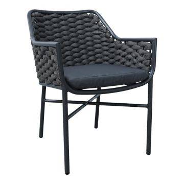 Fotoliu de grădină Model Ortegia, Antracit, 57x62x82 cm
