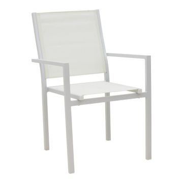 Fotoliu de grădină Model Zacreta, Alb, 61x56.5x87.5 cm