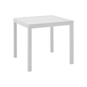Masă de exterior din aluminiu Model Kliton, Alb, 45x45x41 cm