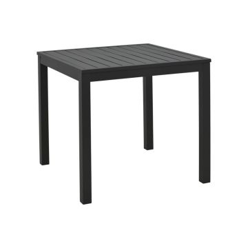 Masă de exterior din aluminiu Model Kliton, Negru, 45x45x41 cm