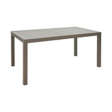 Masă de exterior din aluminiu Model Lafla, Champagne, 160-240x100x75 cm