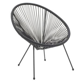 Scaun de grădină Acapulco Negru 71x76x85 cm
