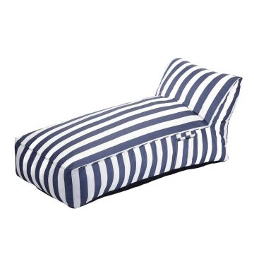 Sezlong Maris, Homla, 102x72x65 cm, poliester/spuma, alb/albastru