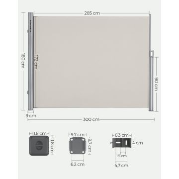 Copertina laterala Songmics Bej 180x300 cm