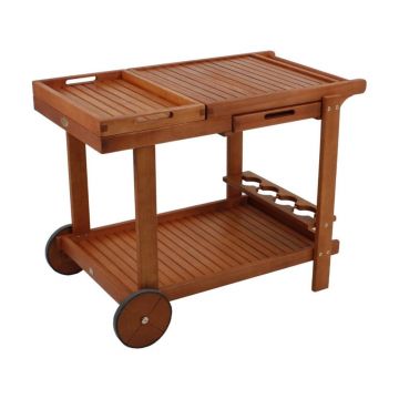 Masă de servire pentru grădină din lemn de eucalipt 60x100 cm Hayward – Garden Pleasure