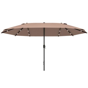 Outsunny Parasolar Oval Khaki 440 x 260 cm | Aosom Romania