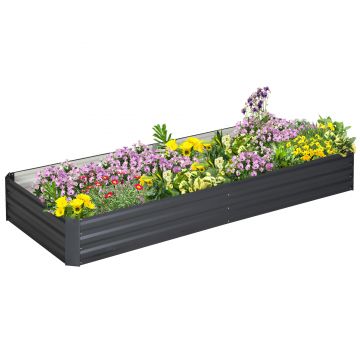 Outsunny Pat de Grădină Înălțat pentru Exterior, Gri | Aosom Romania