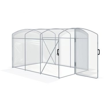 Outsunny Solariu de tunel, acoperit cu folie transparentă, cadru de oțel galvanizat, 3 x 2 x 2m | Aosom Romania