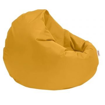 Puf de gradina, Hanah Home, poliester, galben, 100x100x20 cm
