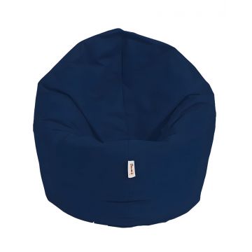 Puf de gradina, Hanah Home, poliester impermeabil, albastru inchis, 100x100x20 cm