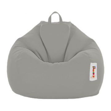Puf de gradina, Hanah Home, poliester impermeabil, fume, 60x60x25 cm