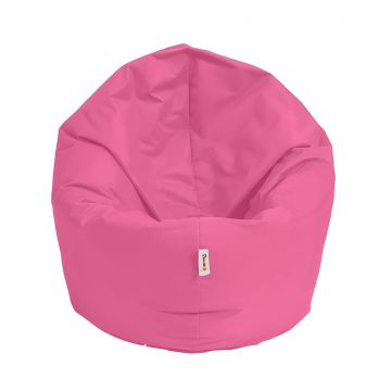 Puf de gradina, Hanah Home, poliester impermeabil, roz, diametru 100 cm