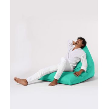 Puf de gradina, Hanah Home, poliester impermeabil, turcoaz, 145x90x35 cm