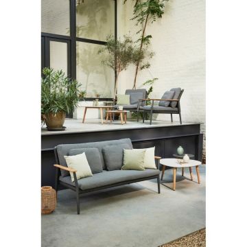 Set mobilier de grădină gri închis din aluminiu pentru 4 persoane Ray – Diphano
