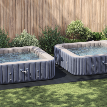 vidaXL Capac dreptunghiular pentru piscină Negru PVC 750 x 372 cm