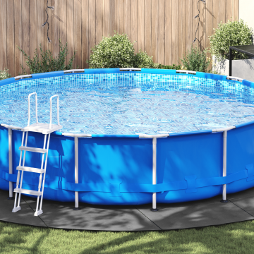 vidaXL Capac pentru piscină rotund Gri deschis Polietilenă Ø 610 cm