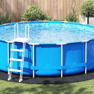 vidaXL Capac piscină rotund Negru Plastic Ø 428 cm Capac piscină
