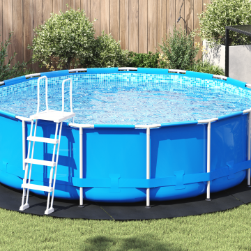 vidaXL Capac rotund pentru piscină Negru Plastic Ø 366 cm