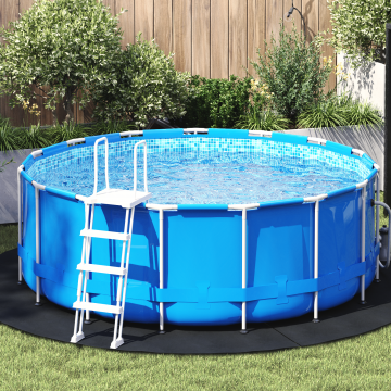 vidaXL Capac Rotund Piscină Negru PVC Ø 244 cm Capac Piscină Rotund