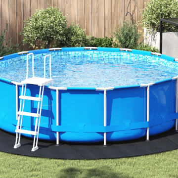 vidaXL Căptușeala rotundă pentru piscină Negru Polietilenă Ø 396 cm