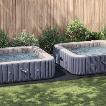 vidaXL Cască dreptunghiulară pentru piscină Negru Polietilenă 640 x 321 cm